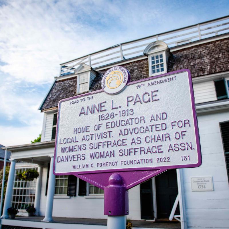 Anne L. Page suffrage marker.