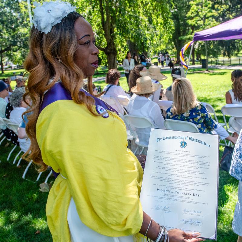Mary-Dith Tuitt with Proclamation