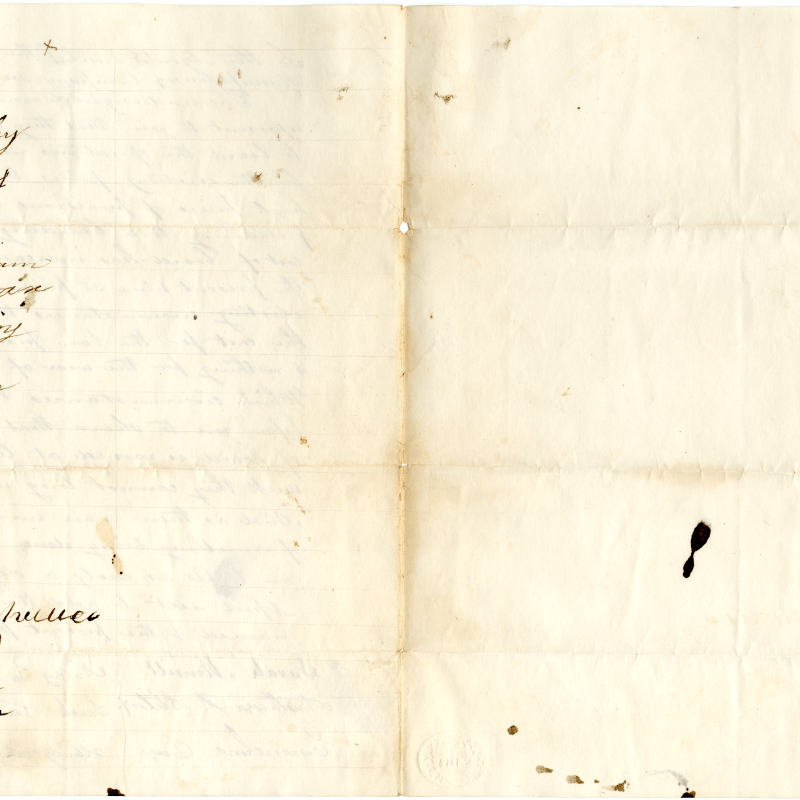 List of names on a historical petition