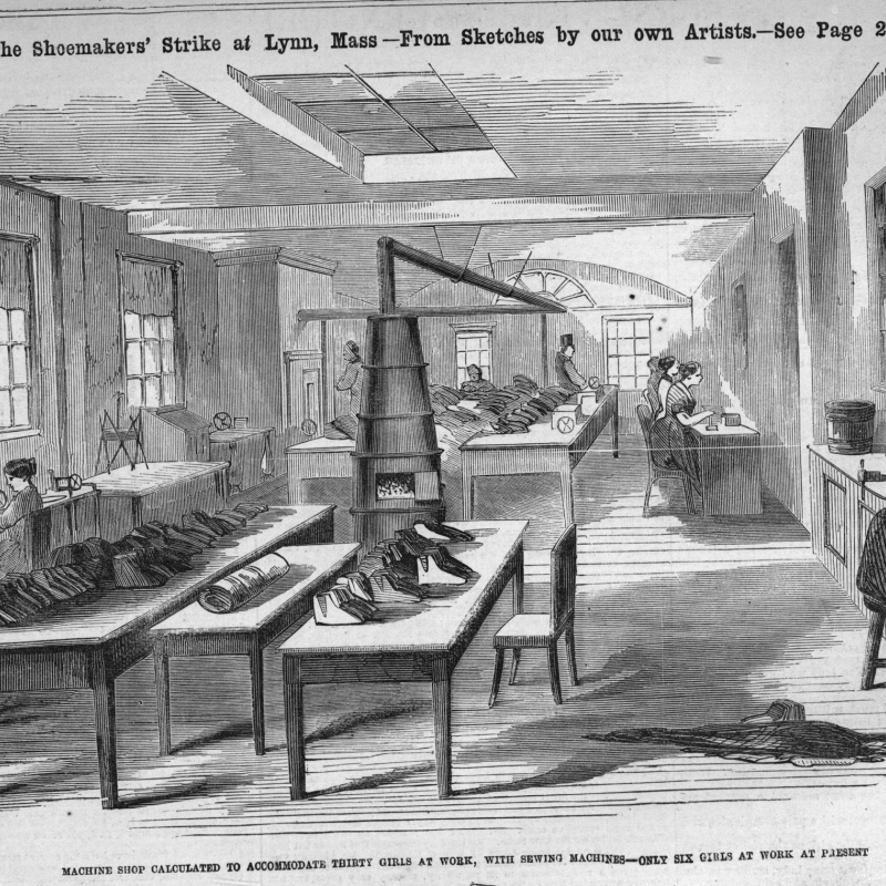 View of a factory with women working
