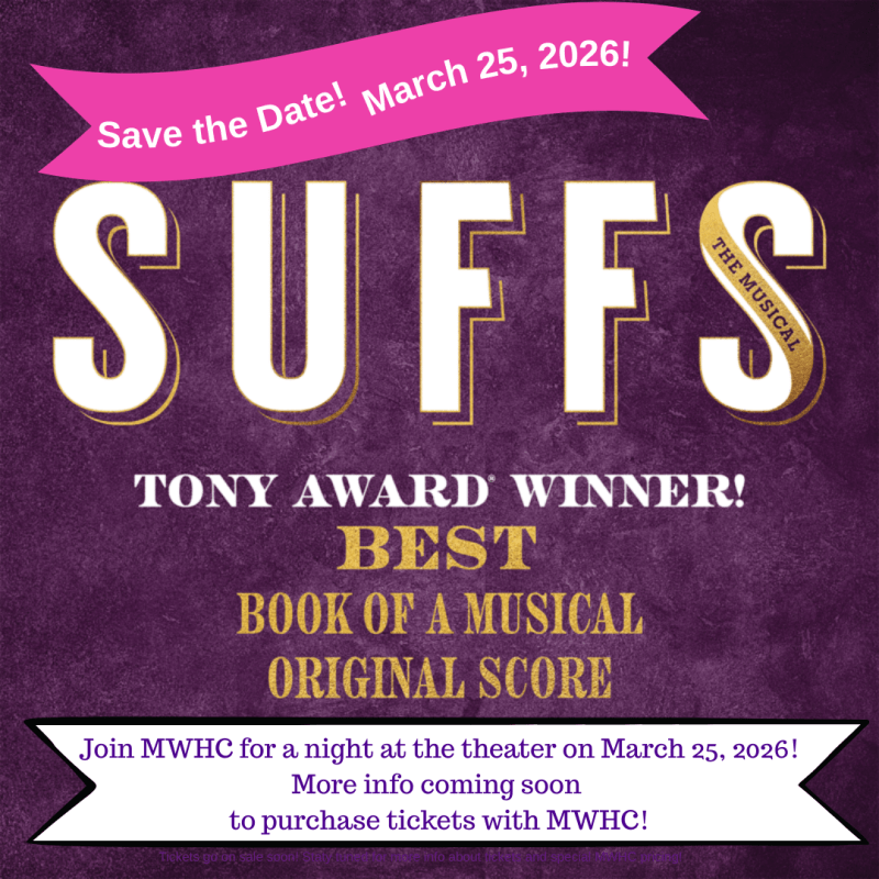 Image of a flyer about the musical SUFFS!