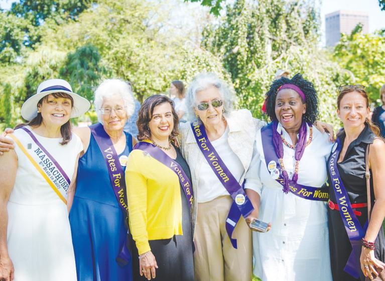 Group of women smiling.