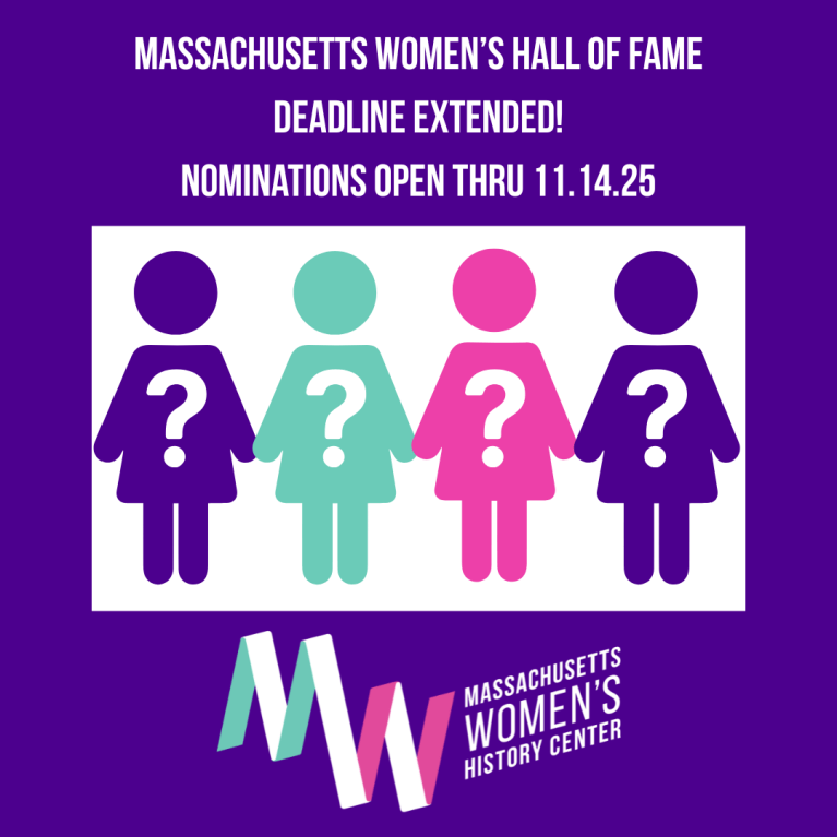 Flyer for the Massachusetts Women's Hall of Fame Nominations
