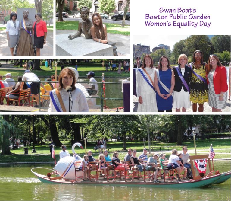 Photo collage of Women's Equality Day.